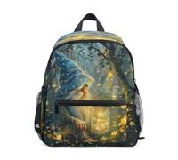 Fireflies in the Woods Sac à dos pour enfant garçon Sac à dos maternelle Sac d'école maternelle Sac de voyage pour fille