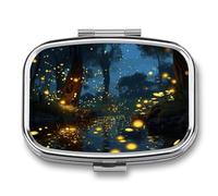 Fireflies Pilulier portable à 2 compartiments pour médicaments et vitamines pour homme et femme