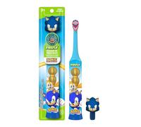FIREFLY Clean N' Protect Sonic The Hedgehog Brosse à dents avec housse hygiénique 3D, poils souples de qualité supérieure, poignée antidérapante, batterie incluse, à partir de 3 ans