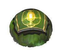 Firefly et lanterne imprimé bonnet de douche réutilisable pour femmes, chapeau de bain double couche imperméable, bonnet de bain à séchage rapide