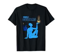 Firefly Guitars Big Psychédélique Pop Rock Hippy Style Bleu T-Shirt