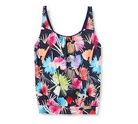 Firefly Mayla Haut Tankini, Bleu Marine/Fleur, Taille 40 Femme