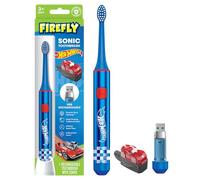 Firefly Sonic Hot Wheels Brosse à dents fine avec chargement USB et étui antibactérien, à partir de 3 ans