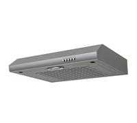 FIREGAS Hotte aspirante 60 cm - Extraction et recyclage avec filtre à charbon inclus - Filtre d'extraction mural - Lampe LED - Gris