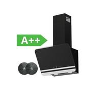 FIREGAS - Hotte Aspirante Inclinée - Débit d'Air 578 m³/h - Noir - 60 cm