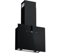 FIREGAS Hotte Aspirante Murale 60cm avec LED, Nouveau Moteur Sans Balais, Super Puissant, 487 m³/h, 9 vitesses, Écran Tactile, Avec Conduit et CC170 Filtre à Charbon, Noir