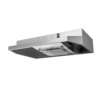 FIREGAS Hotte de cuisine de 61 cm sous armoire, 300 CFM, capote convertible en acier inoxydable avec lumière LED de 2 W et filtre, 2 vitesses de ventilateur, installation sans tracas