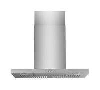 Firegas Hotte murale 76,2 cm 600 m³ par minute avec conduits ou sans conduits, ventilateur convertible à 3 vitesses en acier inoxydable, lumières LED et bouton de contrôle