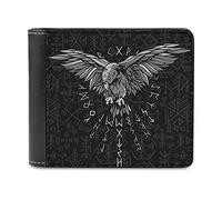 Firelife Portefeuille pour homme en cuir synthétique avec runes viking - Porte-cartes - Porte-cartes - Porte-cartes - Porte-cartes - Porte-monnaie - Portefeuille pour homme, Blanc, Taille unique,
