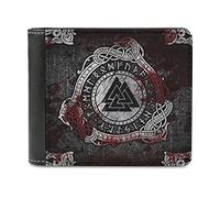 Firelife Portefeuille viking en cuir synthétique pour homme - Motif dragon et runes - Porte-cartes - Porte-cartes - Porte-cartes - Porte-monnaie - Pour homme, Blanc, Taille unique, Moderne