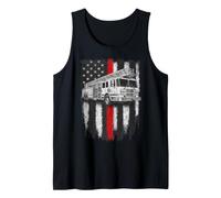 Fireman American Flag Thin Red Line Firefighter Cool Débardeur