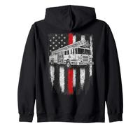 Fireman American Flag Thin Red Line Firefighter Cool Sweat à Capuche