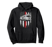 Fireman American Flag Thin Red Line Firefighter Cool Sweat à Capuche