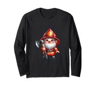 Fireman GNOME with Fire Fighting Axe for Kids Firefighter Manche Longue