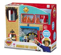 Fireman Sam - Bois Pontypandy Feu Station Set de Jeu Avec Figurines &