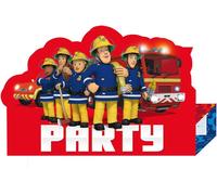 Fireman Sam - Invitation de mariage pack de 8 - Papier SG35481 (Taille unique) (Rouge/Bleu/Blanc)