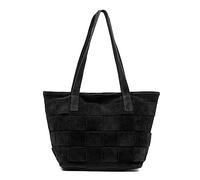 FIRENZE ARTEGIANI. Agnone Sac Shopper Femme Cuir Véritable Finition Daim 38 x 14 x 24 cm Couleur : Noir, Noir, Utilitaire