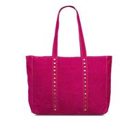 FIRENZE ARTEGIANI. Alonte Sac à Bandoulière Femme Cuir Véritable Daim 38x12x30 cm Couleur: Fuchsia, fuchsia, Utilitaire