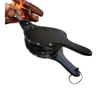 Fireplace Bellows - Wooden Blower Nozzle, Manual Hand Pump with High-Efficiency Airflow, Portable Outdoor Fan, Camping Picnic Accessory, Hanging Lanyard Tool for BBQ Grill Fireplace