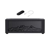 Fireplace Diffuser, 7 Colors Humidifier, ABS, PP Cool Mist Aromatherapy Device for Home, Timer Function, Remote Control, Waterless Auto Shut-Off, Essential Oil Diffuser for Relaxation, 26.1x10.1x9.7cm
