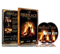 Fireplace Dvd - Fireplace XXL - Filmed in 4k - 2 Dvds Set with Double Extra Long Fires with Burning Wood Sounds