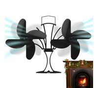 Fireplace Fan - Thermally Powered Wood Stove Fan, Silent Non-Electric 5-Blade Design, Fireplace Heat Circulator | Efficient Air Mover For Wood Burning Pellet Stoves Eco Friendly