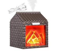 Fireplace Humidifier Diffuser, Cool Mist Humidifier Flame Light, Rechargeable Air Device, for Bedroom, Sleeping Bedside, Spa, Reading, Tables, Home Decor, Living Room, Dorm