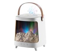 Fireplace Humidifier Diffuseur d'huiles essentielles 3D Aromatherapy Ultrasonic Humidifier avec télécommande 7 couleurs LED Lights 200 ml Quiet Smart Diffusers pour la maison et le bureau