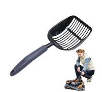 Fireplace Shovel Tool, Metal Ash Sifter, Heat Resistant Grill Accessories, Versatile Portable Grilling Supplies for Outdoor Fire Pit, Wood Stove, Grate Cleaning Tool, Black