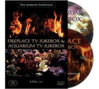 Fireplace TV Jukebox & Aquarium TV Jukebox 2 Disc Set - 24 Fire and Fish Scenes