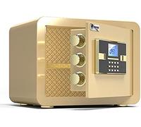 Fireproof Electronic Steel Anti-Theft Security Box Home Small Safe Storage Cabinets Height 25cm/30cm, Gold