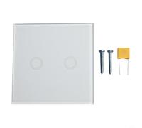 Fireproof PC Shell Touch Switch 110-240V LED Indicator(white) | Fireproof PC material, prevents accidental fire, high heat resistance, shell, safe for family