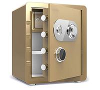 Fireproof Safe Deposit Cabinet Safes Waterproof Mechanical Key Lock Steel Money Insurance Box Security 38X33X45Cm for Home Officee s