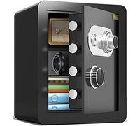 Fireproof Waterproof Cabinet Safes Electronic Digital s Cabinets Wall Safe Box Cash with Number Keys Emergency Lock for Home Office,Black