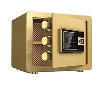 Fireproof Waterproof Deposit Box Safe Secure Fingerprint Electronic Password Cabinet Safes for Id Papers, A4 Documents, Laptop Computers, Jewels38 32 30Cm,Gold