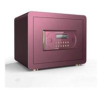 Fireproof Waterproof Deposit Box Safes Security, Medium Digital Safe, Steel Construction, LCD Display, Emergency Override Key, for Hotel Business Jewelry Cash U,Red