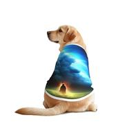 Fires and People Under Dark Clouds T-shirt pour chiens de grande et moyenne taille - Chemise confortable pour chien, parfaite pour un usage quotidien