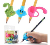 Firesara Guide Doigt Silicone, Aide Écriture Enfants Préscolaires Crayon D'aide 3 Pièces Poignées Crayon Ergonomiques Pour Droitiers Gauchers Pencil Grips Adults