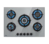 Firetale 70cm Plaque de Cuisson à Gaz 5 Feux Gris
