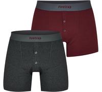 Firetrap 2 Pack Boxers Gris / Vin rouge 2X Grand. Male