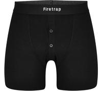 Firetrap 2 Pack Boxers Noir/Noir Grand Male