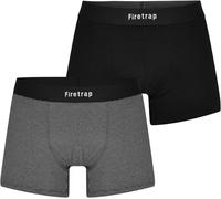 Firetrap 2 Pack Trunks Mens Noir/Rayure Moyen Male