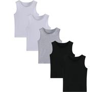 Firetrap 5-Pack Cami Top Blanc/Grise/Noir 8-9 ans Male