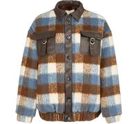 Firetrap Check Pattern Long Sleeve Button Overshirt Carreaux marron 8 (36) Female