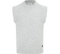 Firetrap Crew Neck Sleeveless Sweater Vest Men Gris clair L Male