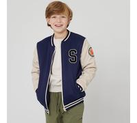 Firetrap Kids' College Faux Leather Long Sleeve Varsity Jacket Multiple 6-7 Male