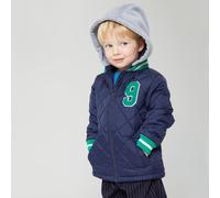 Firetrap Kids' Detachable Hood Long Sleeve Varsity Jacket Marine 4-5 Male