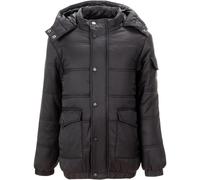 Firetrap Kids' Faux Fur Trimmed Short Puffer Jacket Noir 11-12 ans Male