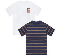Firetrap Kids' Regular Fit T-Shirt Blanc/Multi 8-9 Male