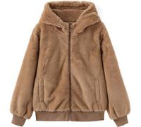 Firetrap Short Plush Long Sleeve Shearling Jacket Marron 7-8 (S) Female